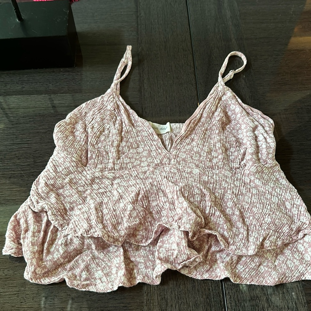 Purple floral top from ocean drive